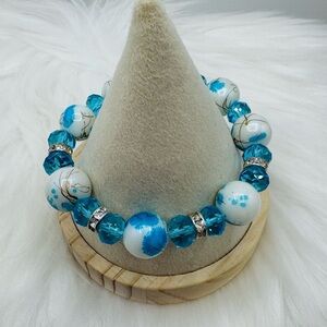 Colorful Beaded Glass Fashion Statement Stackable Bracelet Style 2